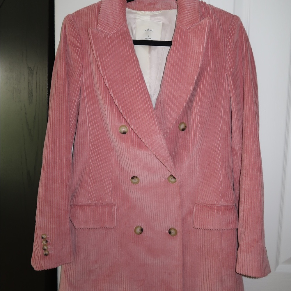 Pink Corduroy Blazer